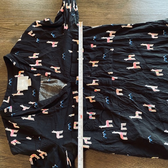 Anthropologie Maeve Llama Moonflower Henley 0 - Picture 7 of 12